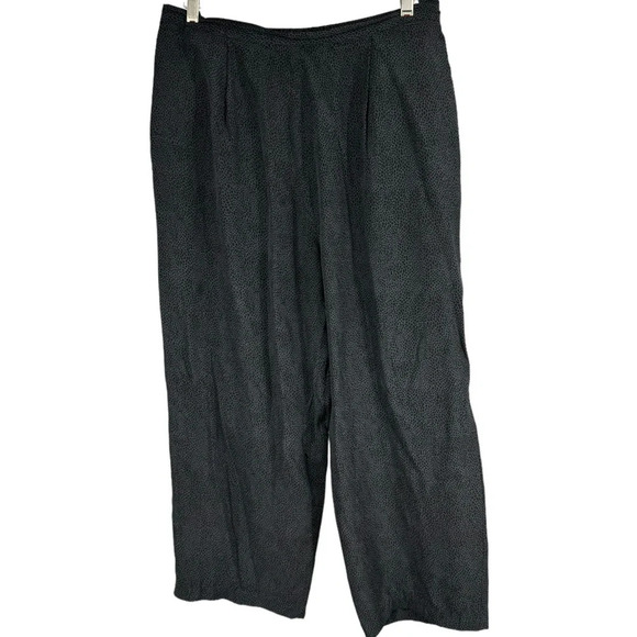 Garnet Hill silk animal print flowy pants size 16 - Picture 1 of 5